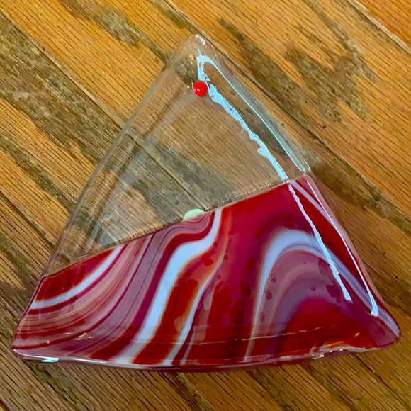 Handmade Decorative Fused Glass Tray - Picture 1 of 3